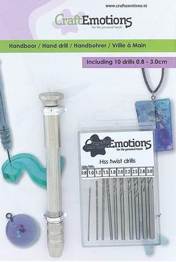 CraftEmotions handboor incl. 10 boortjes