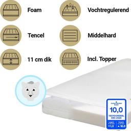 ABZ Babymatras combi witte panter