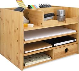 Navaris Bamboe Houten Bureau Organiser