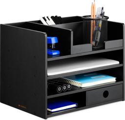 Navaris bamboe houten bureau organizer