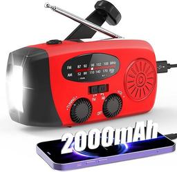 Draagbare noodradio Powerbank 2000 mAh