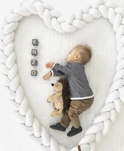 Baby Bed Bumper Baby Veiligheid/Hoofdbescherming/Bedbescherming/Gevlochten