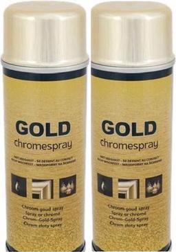 2x Gold chromespray Chrome Spray