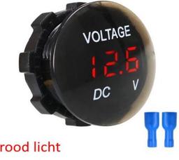 Voltmeter digitaal inbouw 6-48V |Auto,