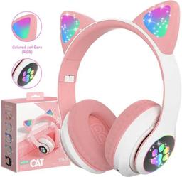 Kinder Hoofdtelefoon-Draadloze Koptelefoon-Kids Headset-Over Ear-Bluetooth-Microfoon-Katten