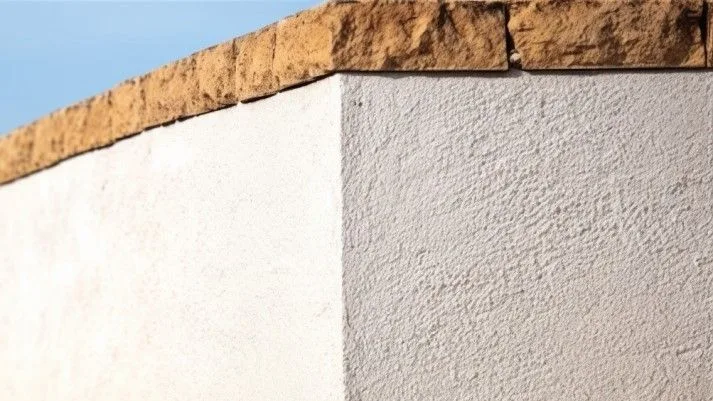 Close-up van een crepi muur