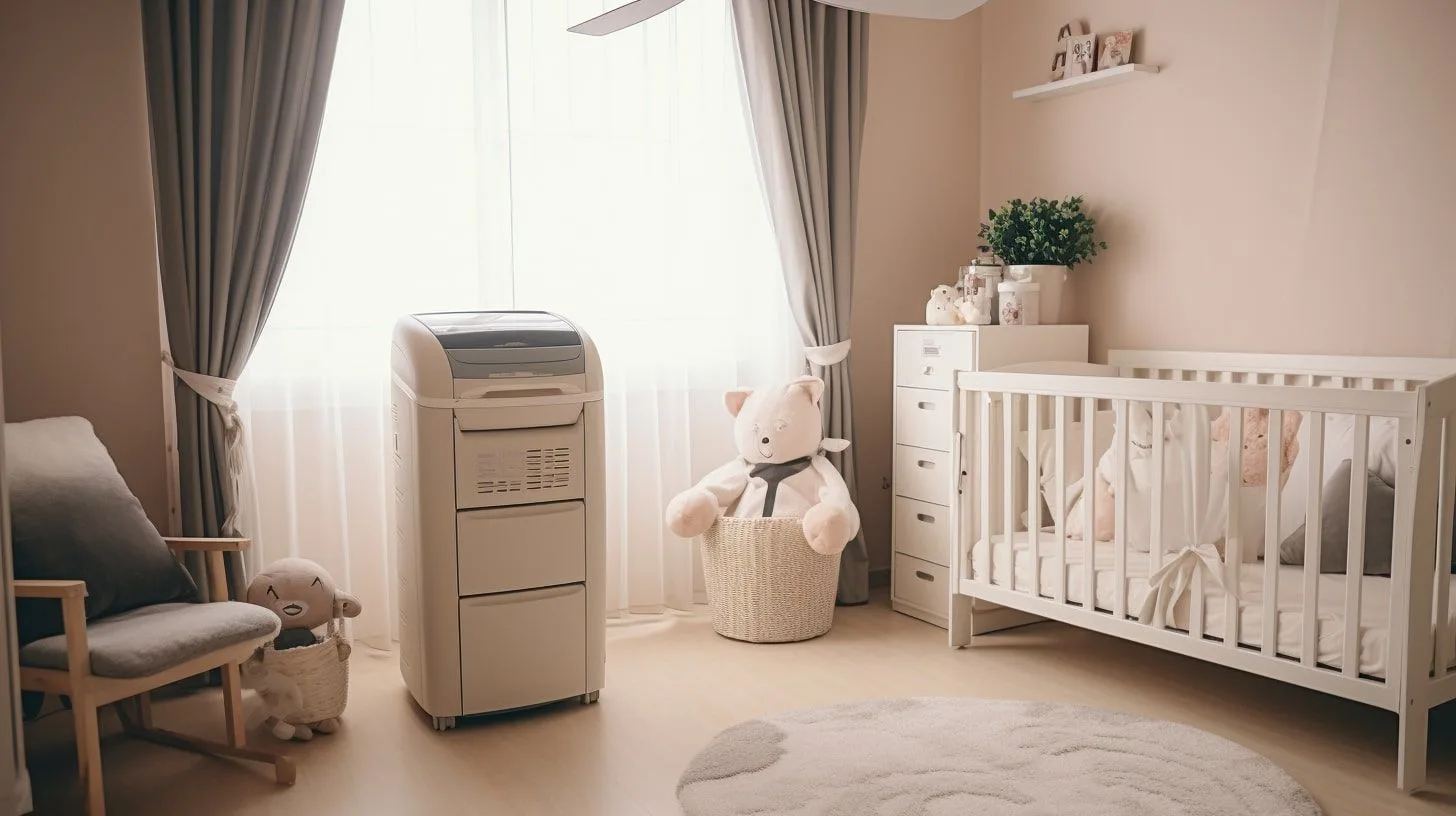 aircooler in een babykamer
