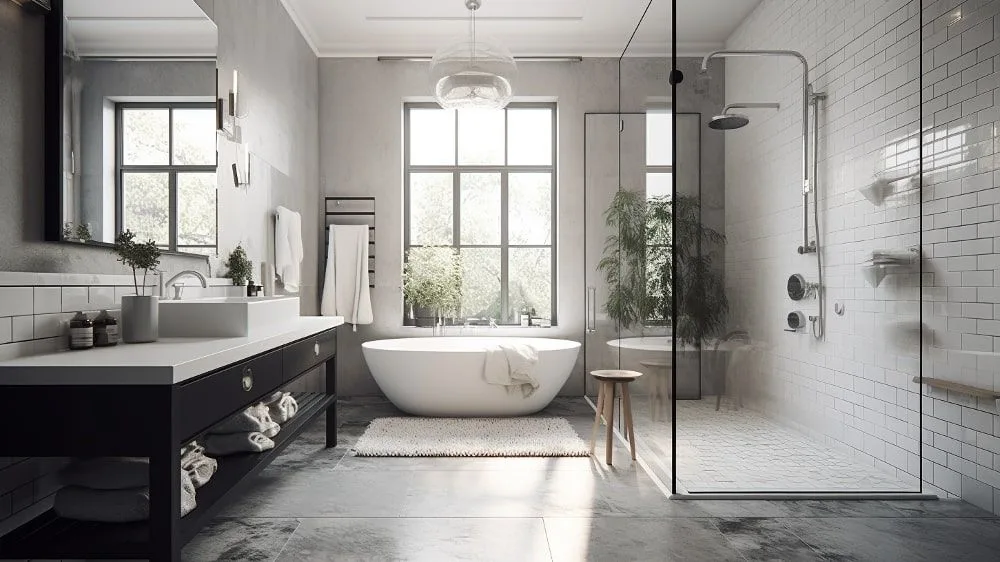 Schone badkamer met inloopdouche