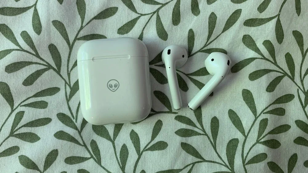 Airpods, bovenaanzicht