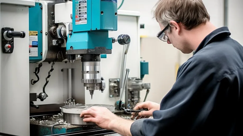 Man gebruikt freesmachine