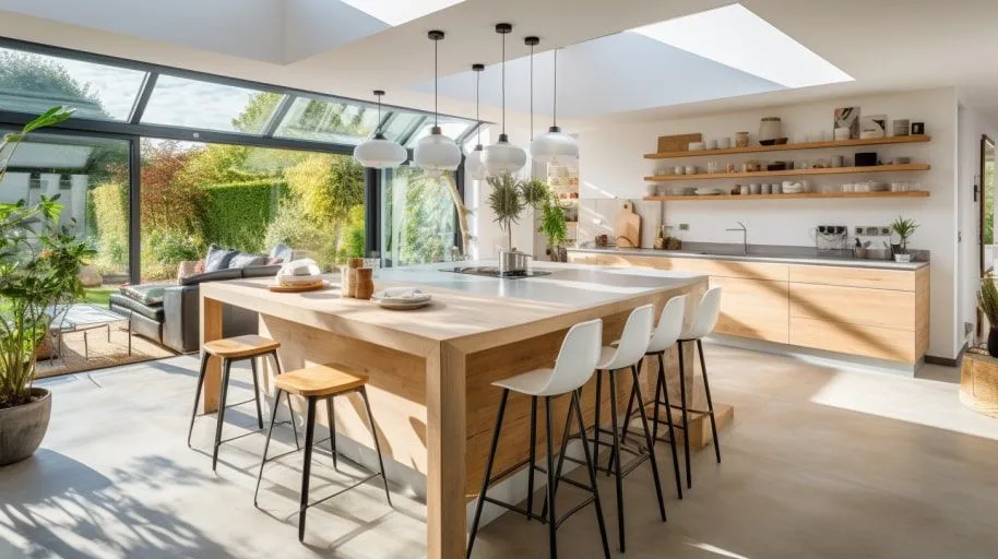 Keuken eiland in moderne keuken