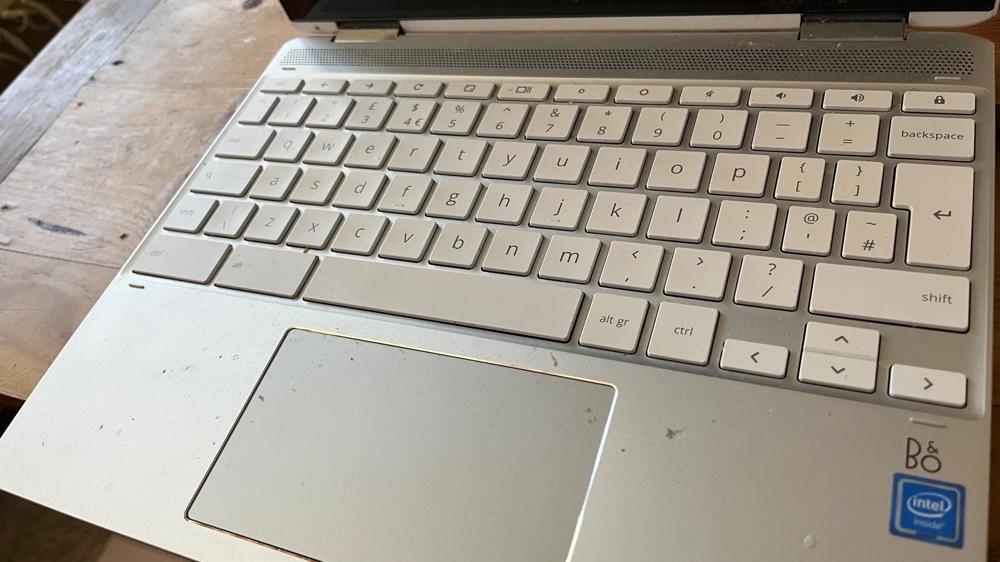 Vies toetsenbord, bovenaanzicht