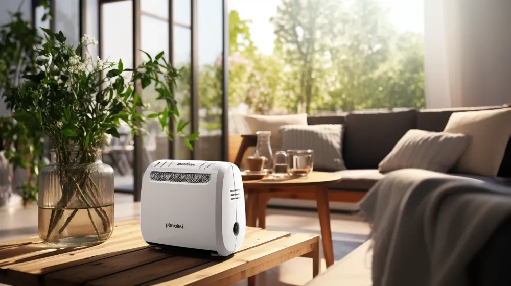 Draagbare airco in moderne woonkamer