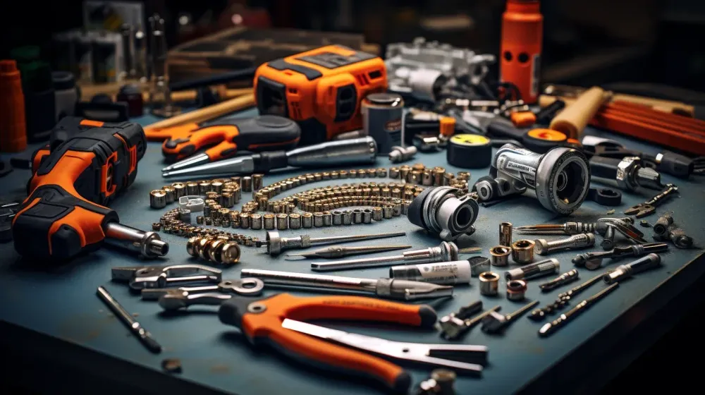 Gereedschap op tafel