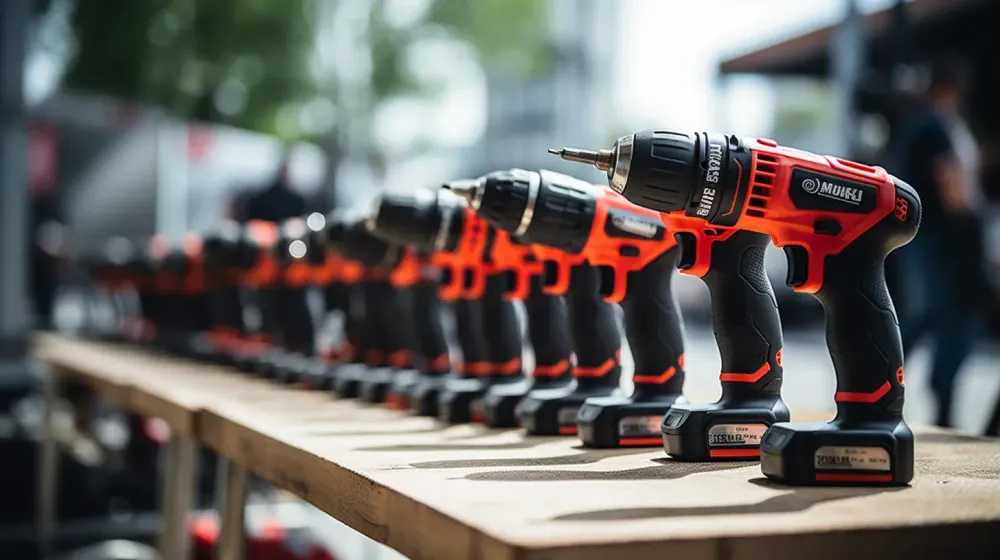 Boormachines naast elkaar