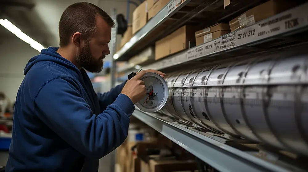 Man in een diy winkel