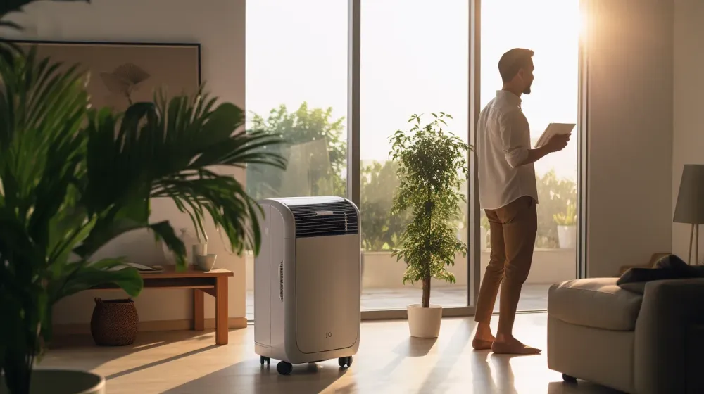 Mobiele airco met warmtepomp