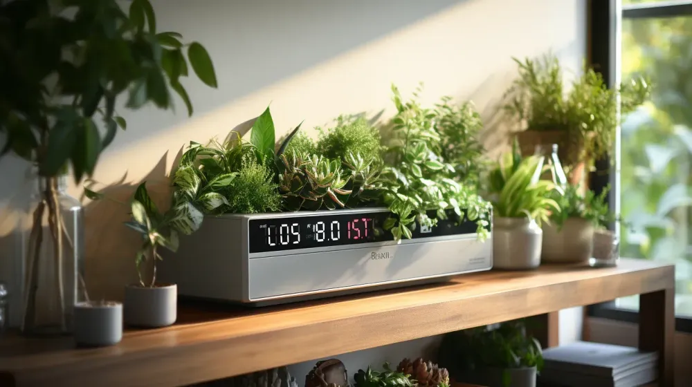 Moderne airco in gezellige woonkamer
