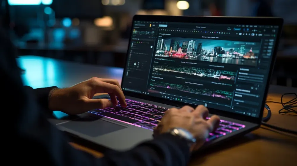 Laptop met verlicht keyboard