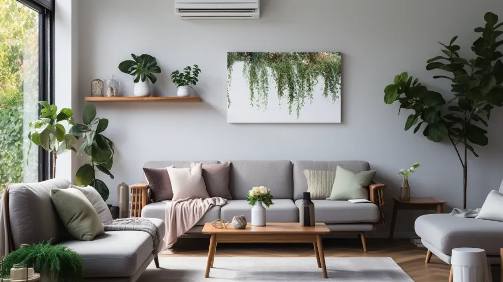 Moderne split airco woonkamer