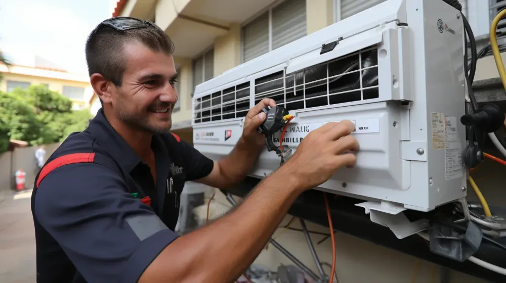 Moderne split-unit airco-installatie