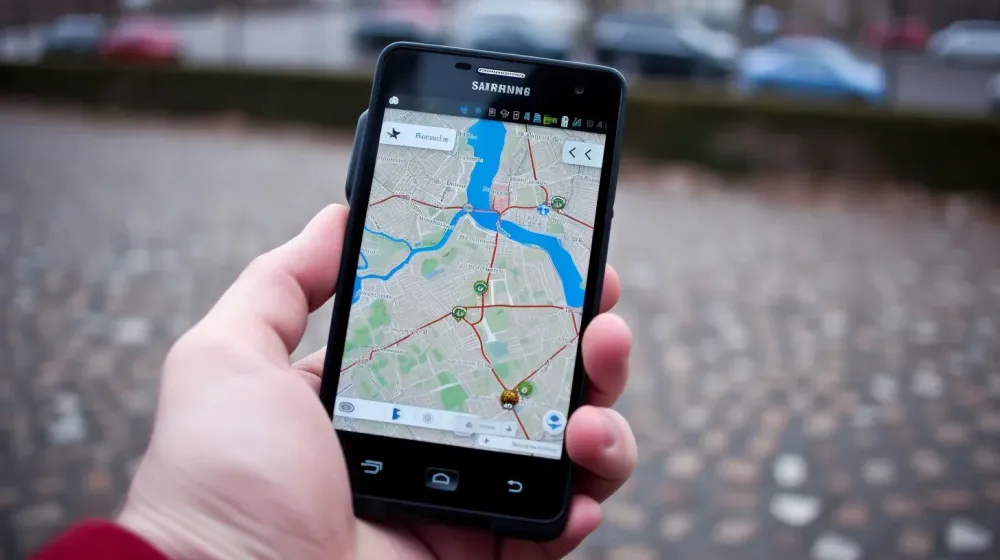 Persoon gebruikt Google Maps