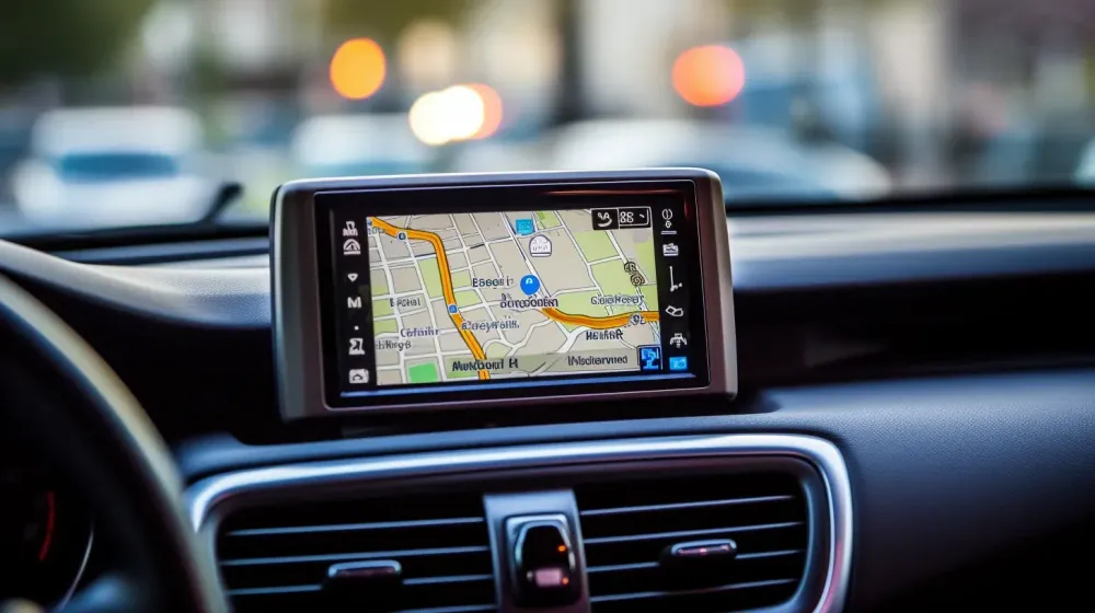 Persoon met smartphone en GPS-app