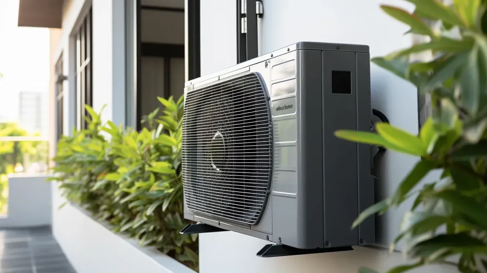 een buitenunit van een split airco