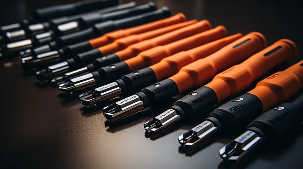 verschillende torxsleutels op werktafel
