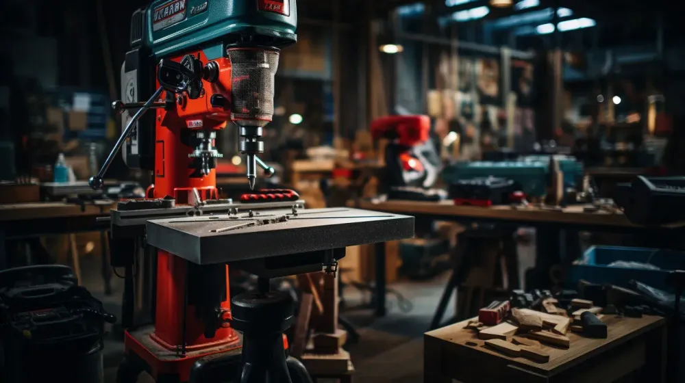 Kolomboormachine in een werkplek