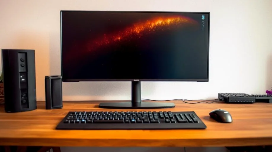 Computerscherm met reflectie